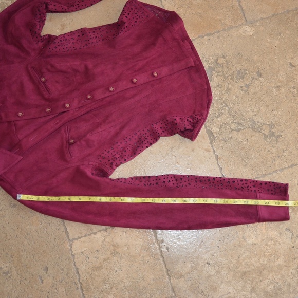 In Earnest by Byron Lars Long Sleeve Vegan Suede Button Down - Picture 10 of 10